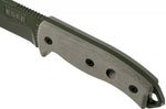 Couteau Esee 5 ESEE-5P-OD-E lame acier carbone vert 13,7cm manche micarta gris + étui