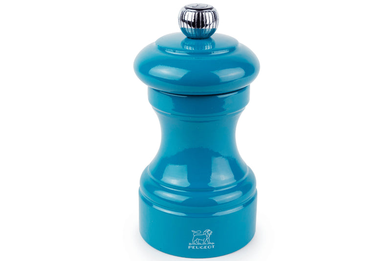 Moulin à sel sec manuel Peugeot Bistro en bois laqué bleu pacifique 10cm