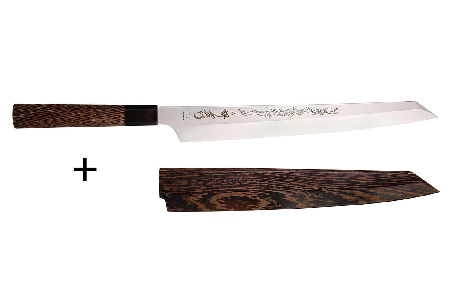 Couteau yanagiba kiritsuke 30cm japonais artisanal Sakai Takayuki Honyaki Shoryu VG10