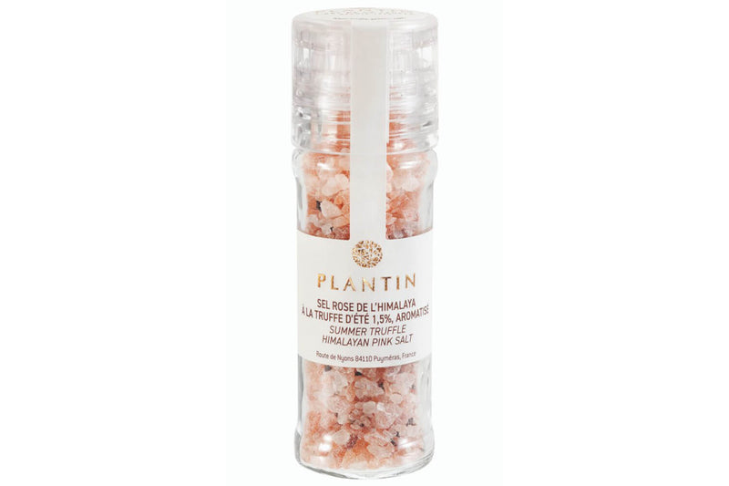 Moulin à sel rose de l'Himalaya Plantin aromatisé à la truffe d'été 1,5% - 100g