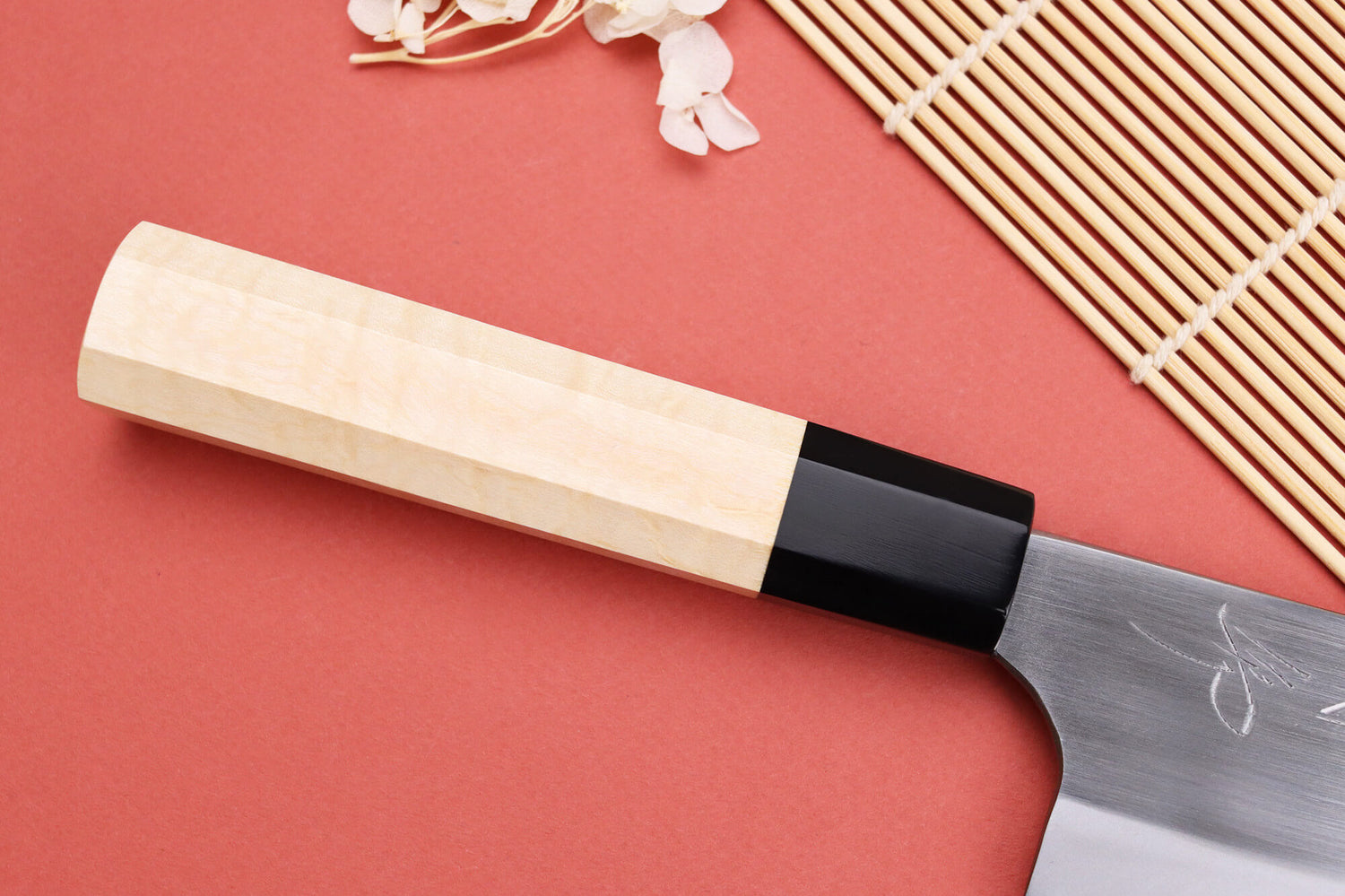 Couteau nakiri 16,5cm japonais artisanal Naoki Mazaki WS2 poli