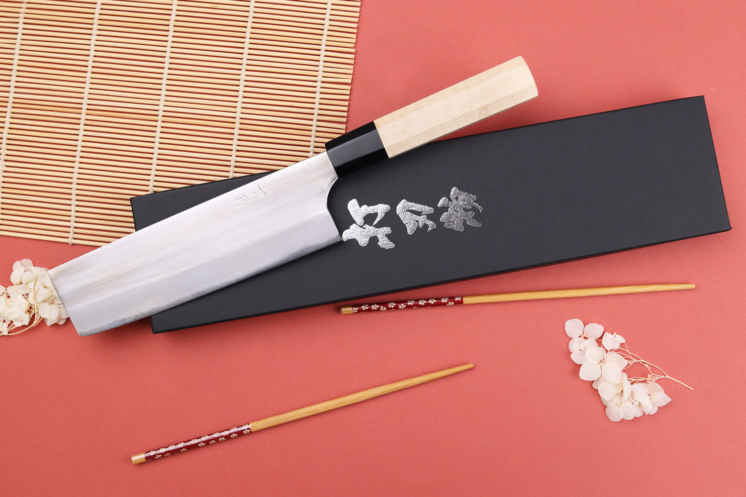 Couteau nakiri 16,5cm japonais artisanal Naoki Mazaki WS2 poli
