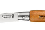 Couteau pliant Opinel Tradition Carbone n°04 lame 5cm manche hêtre