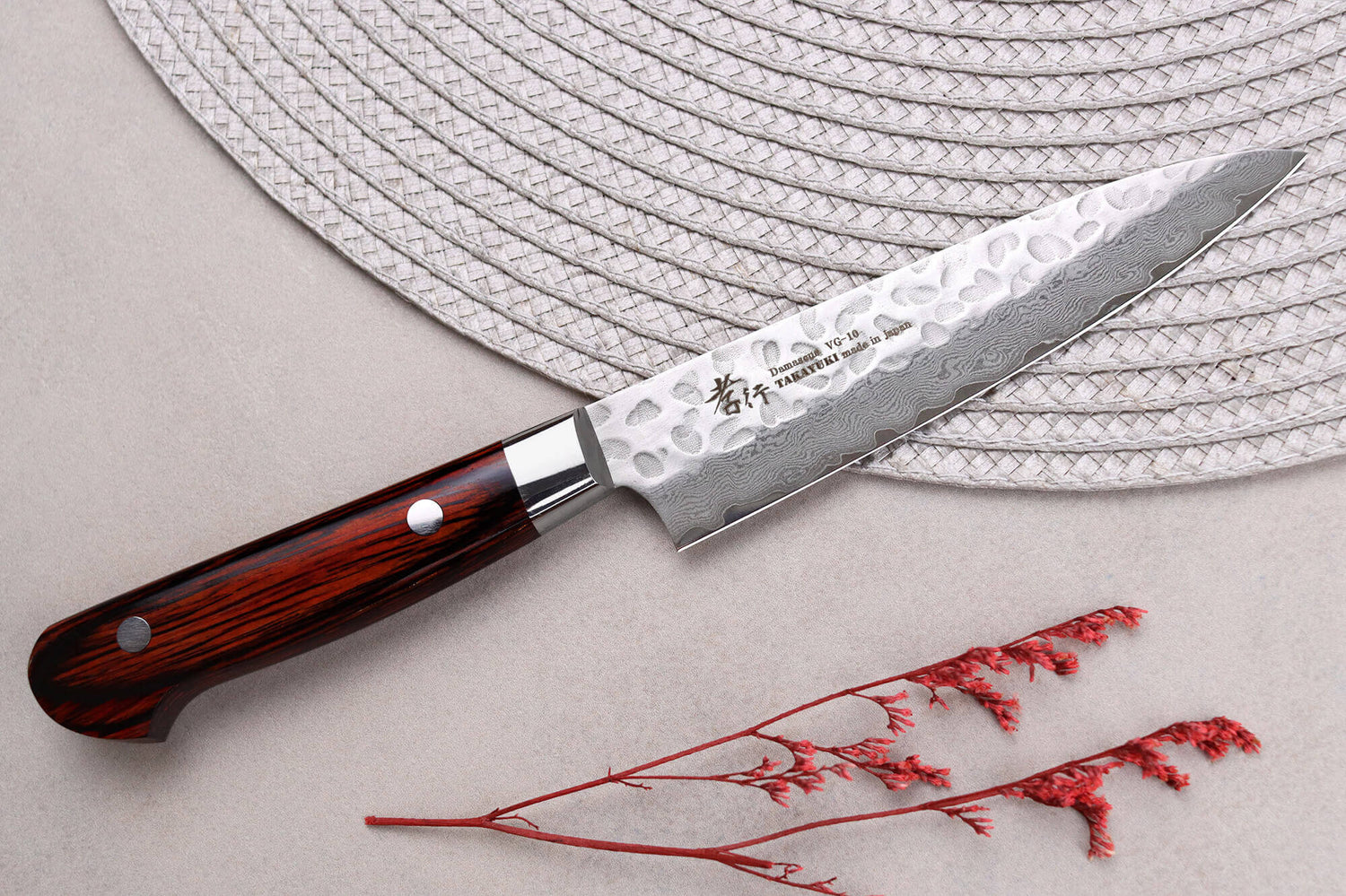 Couteau universel japonais 12cm Sakai Takayuki Damascus Western 33 couches