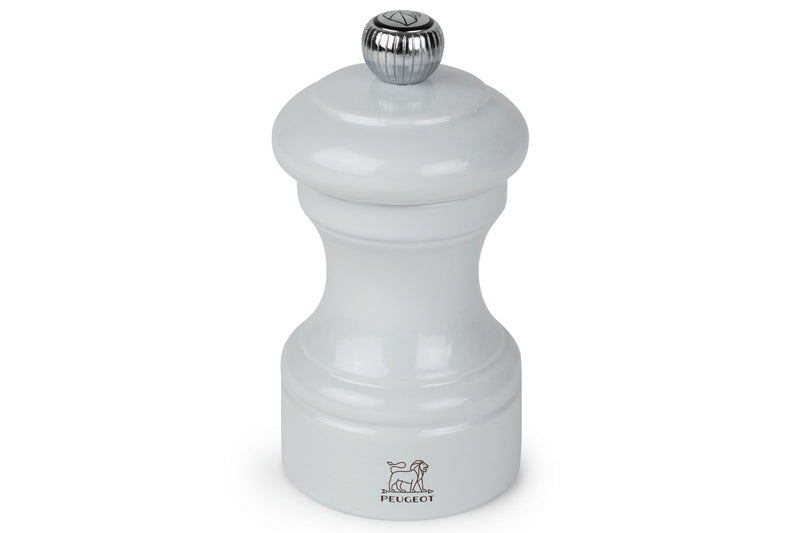 Moulin à poivre manuel Peugeot Bistro en bois de hêtre laqué gris perle 10cm