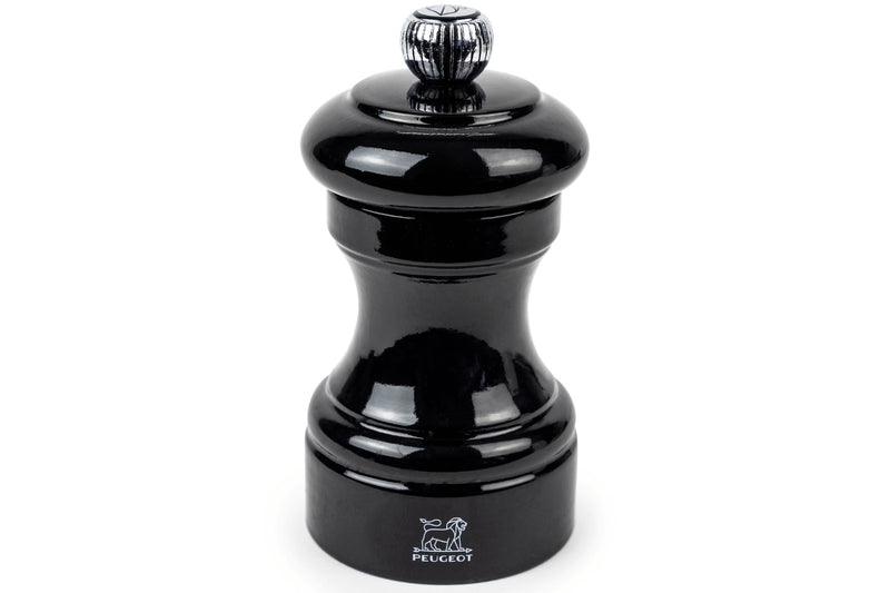 Moulin à poivre manuel Peugeot Bistro en bois de hêtre laqué noir 10cm