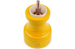 Moulin à sel sec manuel Peugeot Bistro en bois de hêtre laqué jaune safran 10cm