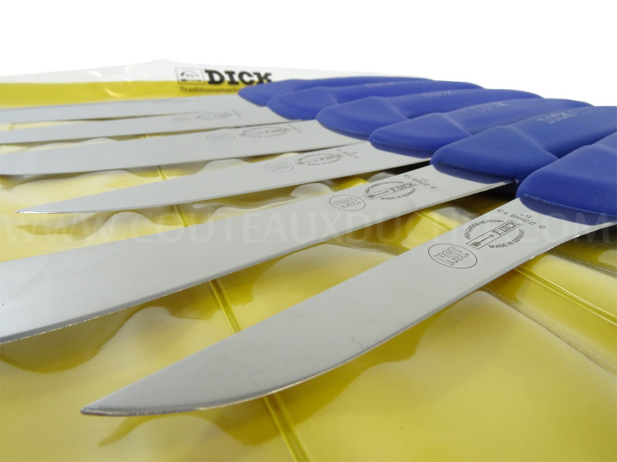 Pochette de 6 couteaux de boucher DICK ERGOGRIP acier NSF