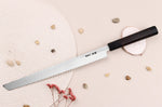Couteau sakimaru takohiki japonais artisanal 30cm Sakai Takayuki Byakko manche en ébène + étui