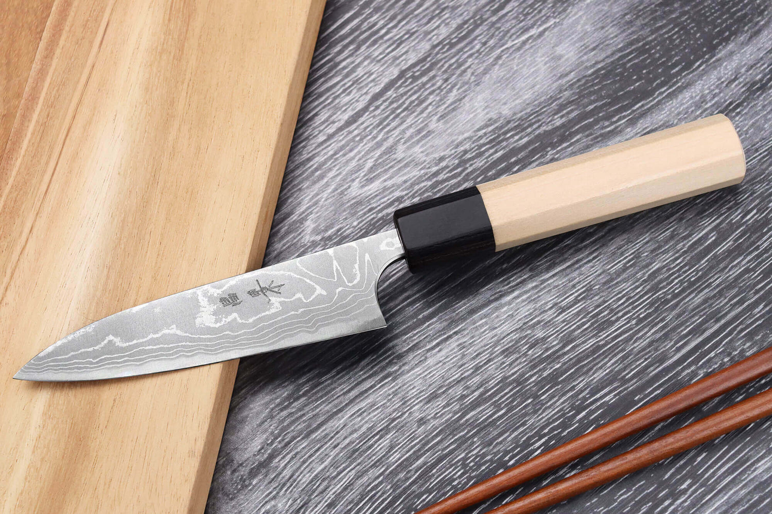 Couteau universel japonais artisanal Masakage Shimo 12cm Shirogami