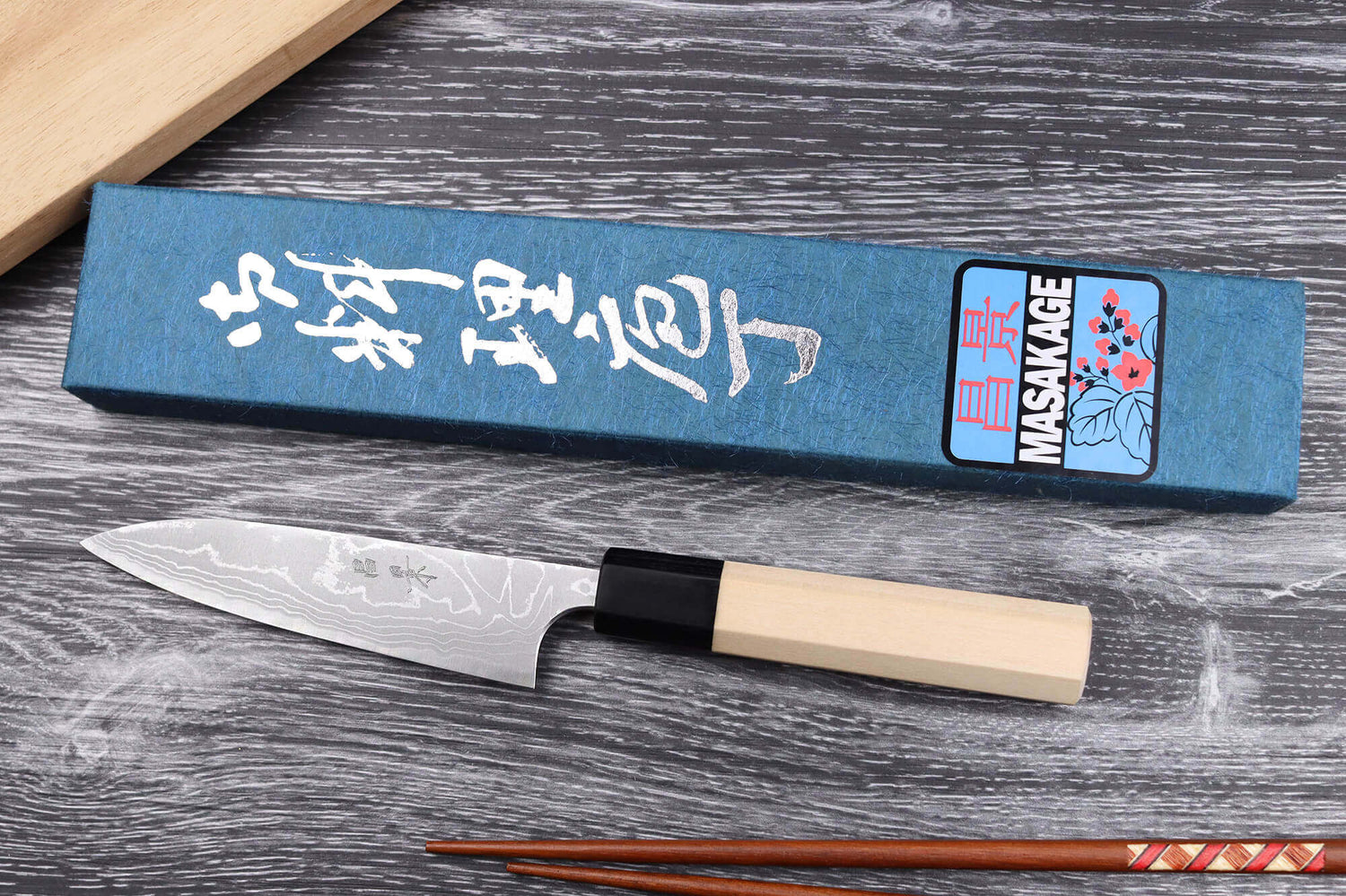 Couteau universel japonais artisanal Masakage Shimo 12cm Shirogami