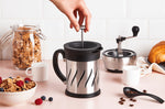 Moulin à café et cafetière à piston 2 en 1 Peugeot Paris Press en inox / ABS 15cm