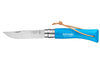 Couteau pliant Opinel Baroudeur Colorama n°07 lame 8cm manche charme bleu cyan