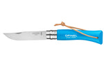 Couteau pliant Opinel Baroudeur Colorama n°07 lame 8cm manche charme bleu cyan