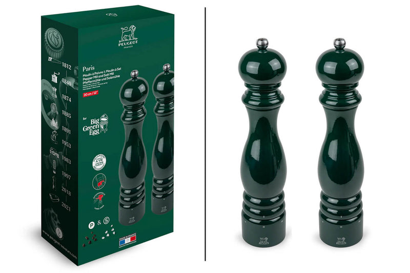 Duo de moulins Peugeot Paris U'Select Big Green Egg sel et poivre 30cm