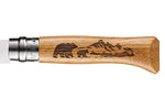 Couteau pliant Opinel Tradition Gravures Animalia Ours n°08 lame 8,5cm manche chêne