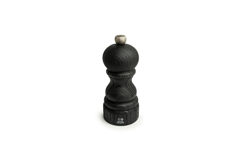 Moulin à poivre manuel Peugeot Paris Nature Black en bois de hêtre recyclé noir - 12 cm