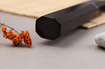 Couteau bunka 16,5cm japonais artisanal Naoki Mazaki WS2 Black Nashiji
