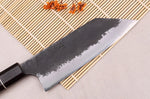 Couteau bunka 16,5cm japonais artisanal Naoki Mazaki WS2 Black Nashiji