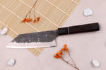 Couteau bunka 16,5cm japonais artisanal Naoki Mazaki WS2 Black Nashiji