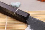 Couteau bunka 16,5cm japonais artisanal Naoki Mazaki WS2 Black Nashiji