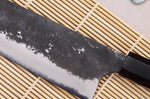 Couteau bunka 16,5cm japonais artisanal Naoki Mazaki WS2 Black Nashiji