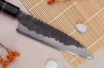 Couteau gyuto 18cm japonais artisanal Naoki Mazaki WS2 Black Nashiji