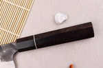 Couteau gyuto 21cm japonais artisanal Naoki Mazaki WS2 Black Nashiji