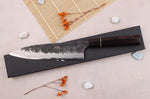 Couteau gyuto 21cm japonais artisanal Naoki Mazaki WS2 Black Nashiji
