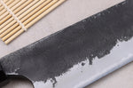 Couteau gyuto 21cm japonais artisanal Naoki Mazaki WS2 Black Nashiji