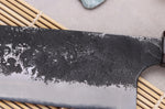 Couteau nakiri 16,5cm japonais artisanal Naoki Mazaki WS2 Black Nashiji