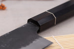 Couteau nakiri 16,5cm japonais artisanal Naoki Mazaki WS2 Black Nashiji