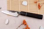 Couteau d'office 9cm japonais artisanal Naoki Mazaki WS2 Black Nashiji