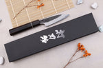 Couteau d'office 9cm japonais artisanal Naoki Mazaki WS2 Black Nashiji