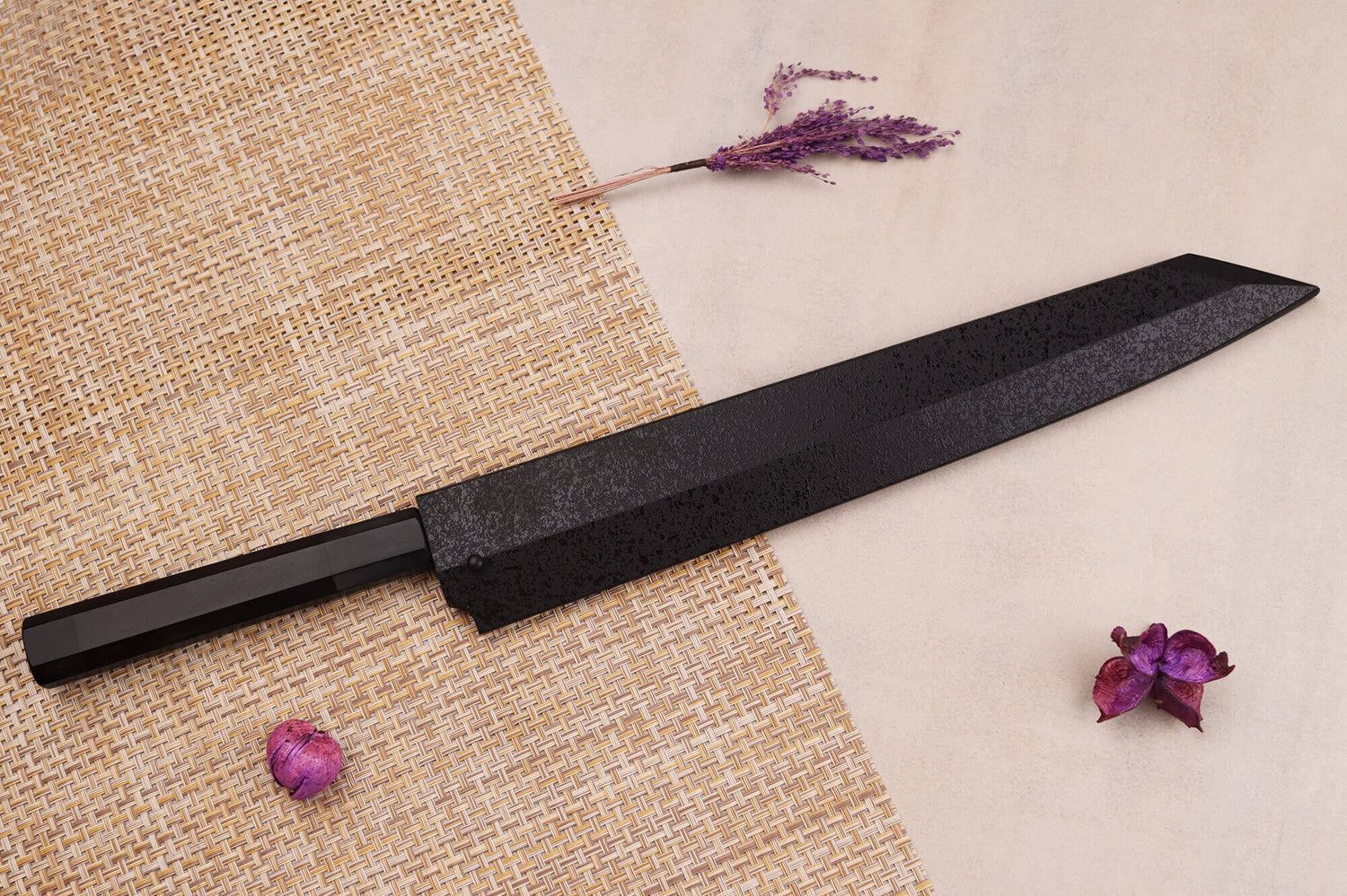 Couteau yanagiba kiritsuke 30cm japonais artisanal Sakai Takayuki Seiryu damas