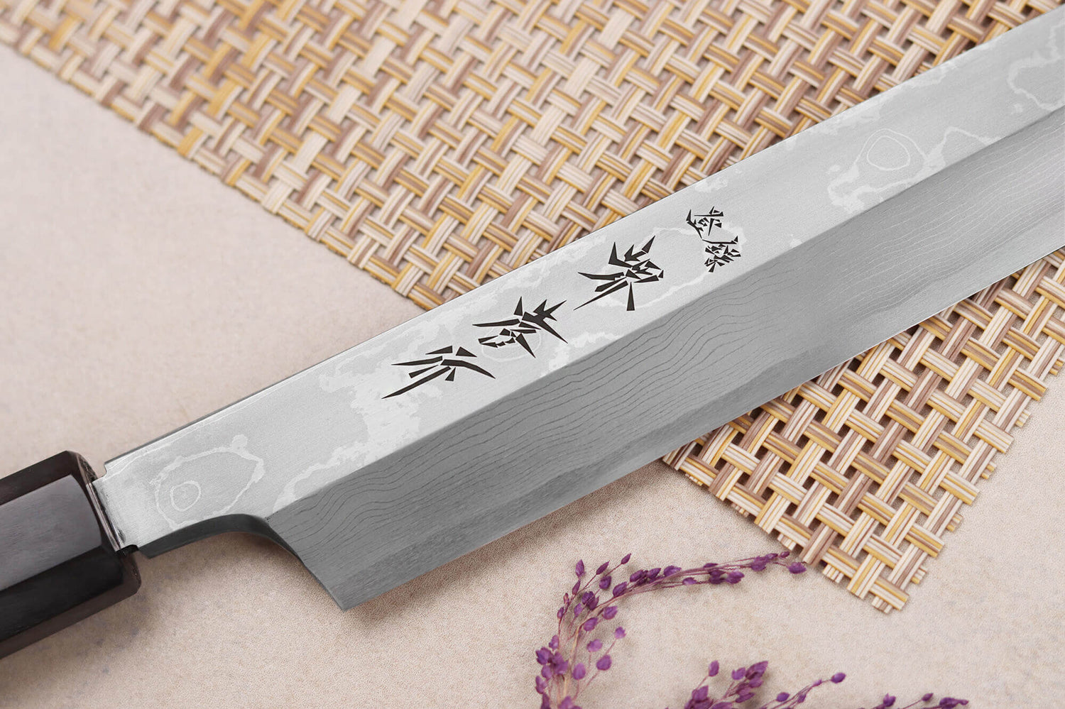 Couteau yanagiba kiritsuke 30cm japonais artisanal Sakai Takayuki Seiryu damas