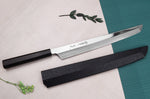 Couteau sakimaru yanagiba 30cm japonais artisanal Sakai Takayuki Genbu