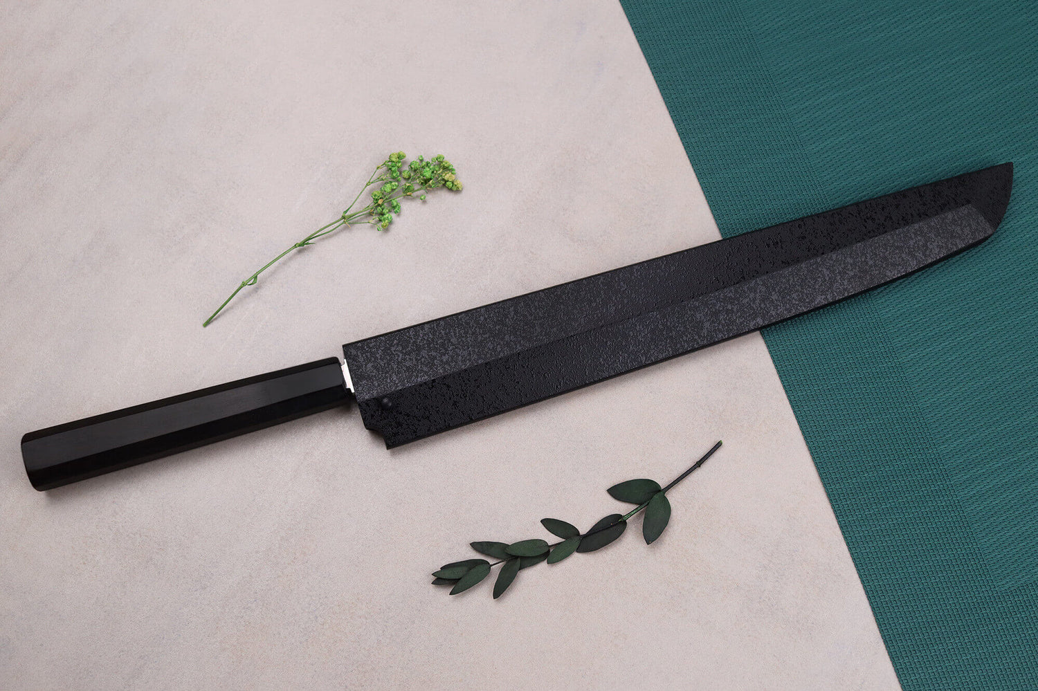 Couteau sakimaru yanagiba 30cm japonais artisanal Sakai Takayuki Genbu