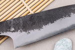 Couteau universel 12cm japonais artisanal Naoki Mazaki WS2 Black Nashiji
