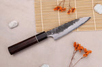 Couteau universel 12cm japonais artisanal Naoki Mazaki WS2 Black Nashiji