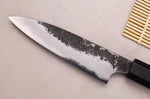 Couteau universel 12cm japonais artisanal Naoki Mazaki WS2 Black Nashiji
