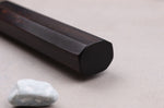 Couteau sujihiki 24cm japonais artisanal Naoki Mazaki WS2 Black Nashiji