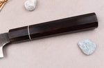 Couteau sujihiki 24cm japonais artisanal Naoki Mazaki WS2 Black Nashiji
