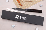 Couteau universel 15cm japonais artisanal Naoki Mazaki WS2 Black Nashiji