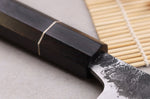 Couteau universel 18cm japonais artisanal Naoki Mazaki WS2 Black Nashiji