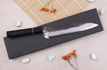 Couteau universel 18cm japonais artisanal Naoki Mazaki WS2 Black Nashiji
