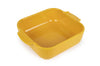 Plat four carré Peugeot Appolia en céramique jaune safran - 21cm