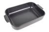 Plat four rectangle Peugeot Appolia en céramique ardoise - 36 cm