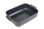 Plat four rectangle Peugeot Appolia en céramique ardoise - 25 cm