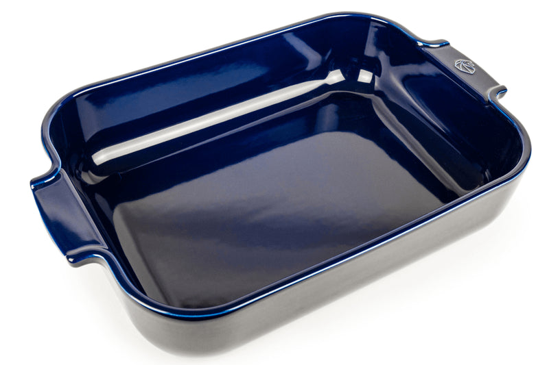 Plat four rectangle Peugeot Appolia en céramique bleu - 36 cm